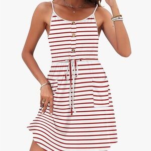 Striped Red and White Summer Dress